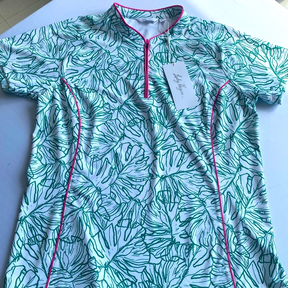 Lady Hagen 1/4 zip golf shirt.